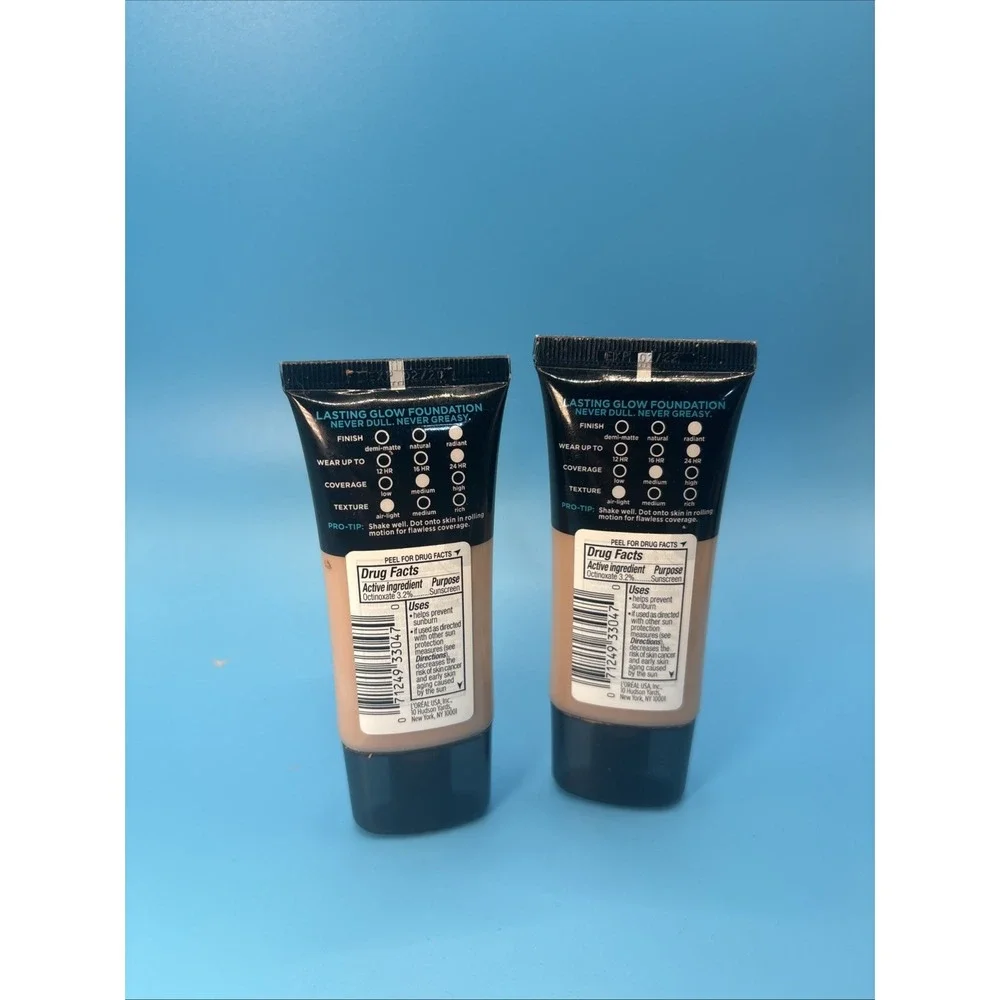 2 L'Oréal Paris Makeup Infallible 24HR Pro-Glow Foundation, 203 Nude Beige READ